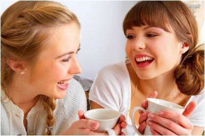 drinking green tea